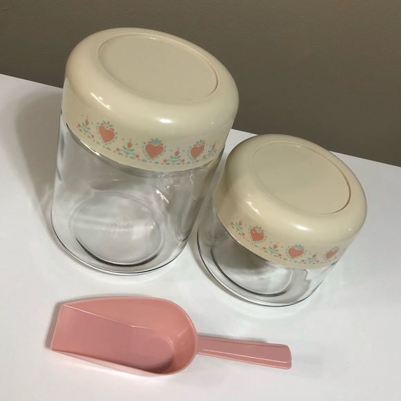 Vintage Corning Forever Yours Glass Jar Canisters - Picture 2 of 12